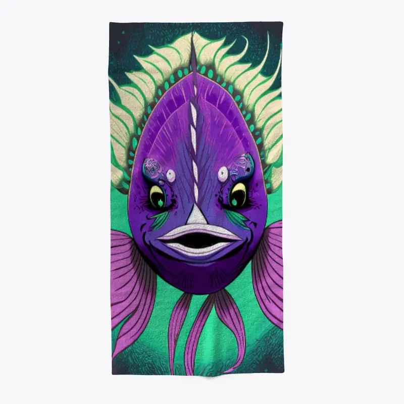 Beach Towel 5 - Moody Fish