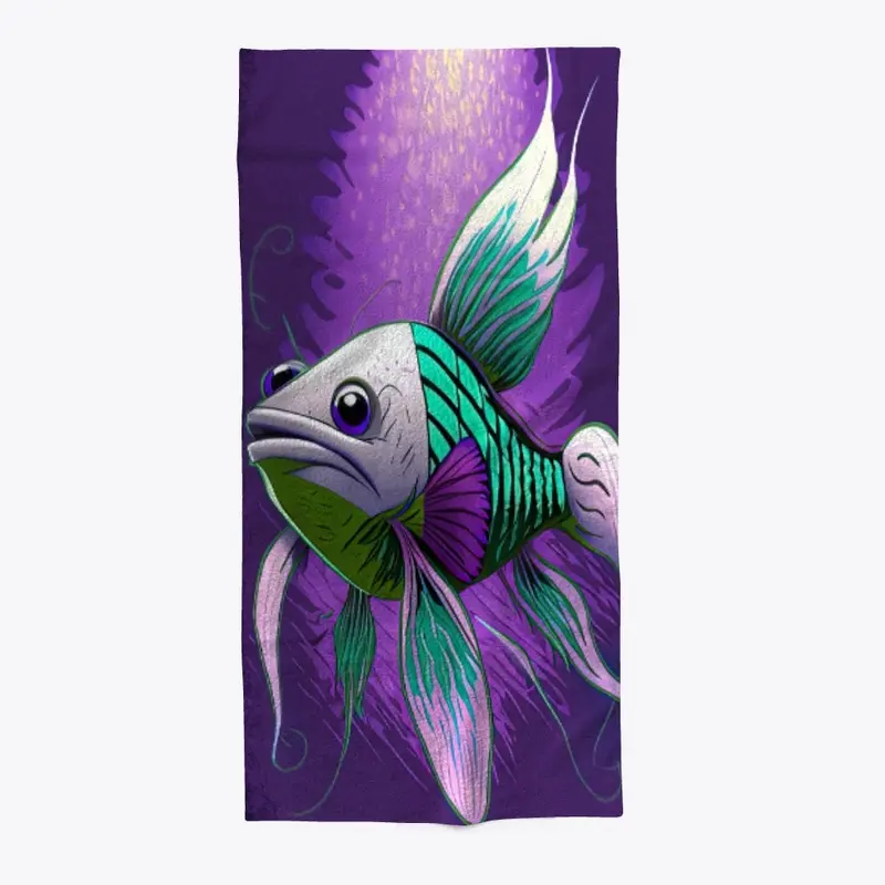 Beach Towel 4 - Moody Fish